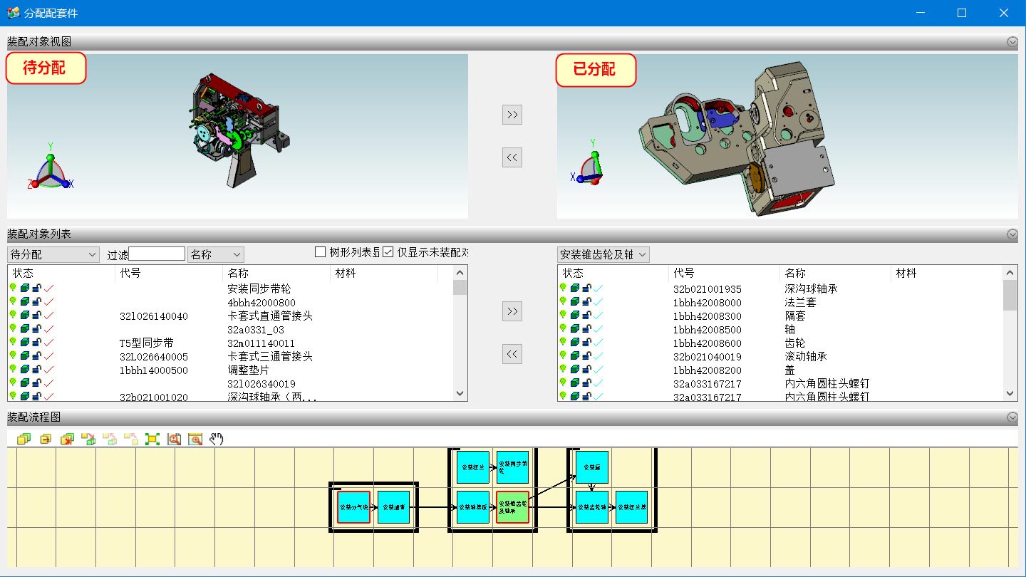 3D可視化的工序規(guī)劃，快速形成裝配流程圖